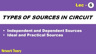 Independent and Dependent Sources  Ideal vs Practical Sources [upl. by Gerbold]