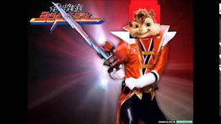 Chipmunks Samurai Sentai Shinkenger Theme Song [upl. by Tung752]