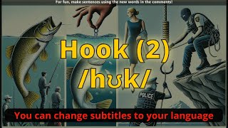 Hook meaning 2 with 5 examples Verb [upl. by Alanah]