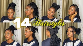 14 UNIQUE WAYS TO STYLE YOUR KNOTLESS BRAIDS Quick and easy Beginner Friendly Tutorial [upl. by Nanor]