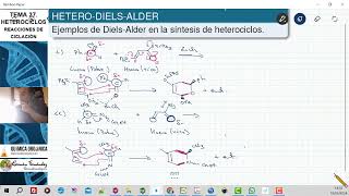 TEMA 37 HETEROCICLOS SÍNTESIS  3711 EJEMPLOS DE REGIOQUÍMICA Y ESTEREOQUÍMICA EN DIELSALDER [upl. by Melise768]