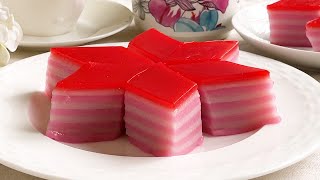 Nine Layer Kuih Recipe  Kuih Lapis Recipe  九层糕食谱 [upl. by Adyela]