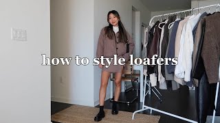 STYLING LOAFERS  10 casual outfit ideas [upl. by Inimak]