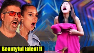 Female Prodigy shocks judges with Epic Golden BuzzerWinning Act on Americas Got Talent 2024 [upl. by Yemrots647]