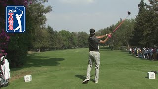 Bubba Watson’s booming 372yard drive over the trees and on the green  WGC Mexico [upl. by Enrobso]