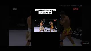 Jonathan Haggerty vs Superlek 1st Round KO everyone onechampionship haggerty superlek [upl. by Blackington]