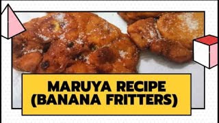 Maruya Recipe  Banana Fritters Merienda Recipes  Merienda Ideas [upl. by Moffat]