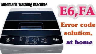 Haier fully automatic washing machine e6 error code  how to resolve e6 error haier washing machine [upl. by Krebs973]