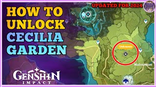 How to Unlock Cecilia Garden Puzzle 2024 Guide for Genshin Impact [upl. by Aronaele355]