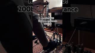 Double bass 200bpm endurance training drummer drums drumming metaldrummer [upl. by Ermine]