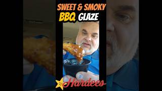 HARDEES Sweet Smoky BBQ Glaze Chicken Tenders Review [upl. by Zebulen659]