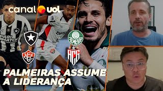 🔴 PALMEIRAS VENCE E ASSUME A LIDERANÇA DO BRASILEIRÃO BOTAFOGO EMPATA COM O VITÓRIA [upl. by Piggy]