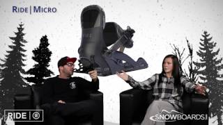 2016 Ride Micro Kids Binding Overview by SnowboardsDotCom [upl. by Malcah]