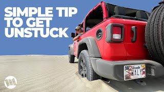 Simple Tip to Get Unstuck from Sand or Snow Even if You do not have a Jeep or a Vehicle with 4WD [upl. by Semreh]