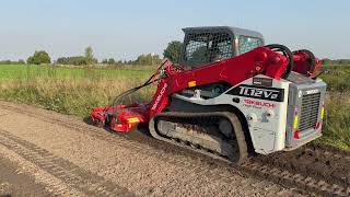 Grinds Mulches Buries TAKEUCHI TL12V2 with CONETEKS 213M Universal Rottor [upl. by Darahs534]