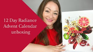 12 Days Skin Radiance Advent Calendar Unboxing  Clarins Christmas [upl. by Latia12]