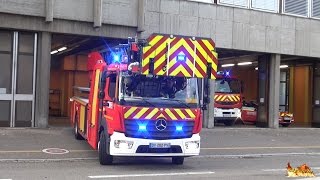 Nouvelle Échelle EPA 30 Rosenbauer Départ Incendie Sapeurs Pompiers Mulhouse  compilation [upl. by Annmarie]