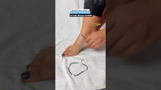 New Designer  Beautiful Silver Anklet 💥 with 55 discount on instant first order 💥 anklets yt [upl. by Ymorej]