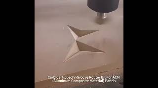 Carbide Tipped VGroove Router Bit For ACM Panelstools cnc routerbits drill engravingalibaba [upl. by Candyce]