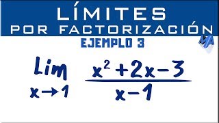 Solución de límites por factorización  Ejemplo 3 [upl. by Sephira]