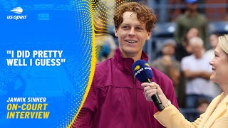 Jannik Sinner OnCourt Interview  2024 US Open Final [upl. by Bloom]