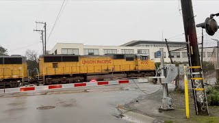 UP SD70M 4050 Leads Westbound Local at Cedar Street Berkeley CA December 22nd 2021 [upl. by Doll]