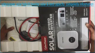 CyberPower SOLAR HYBRID INVERTER Unboxing amp Reviewcompletely information [upl. by Namqul]