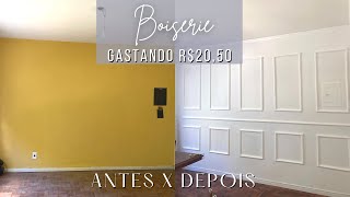 DIY  BOISERIE DE ISOPOR COMO FAZER FACIL E BARATO [upl. by Dunston814]