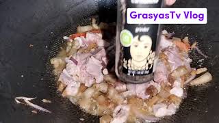 Adobong Kangkong with pork ll GrasyasTv Vlog [upl. by Lundin]