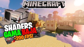 EL MEJOR SHADER GAMA BAJA PARA MINECRAFT  200FPS  Sildurs Vibrant Shaders LITE amp MEDIUM  1204 [upl. by Klecka852]