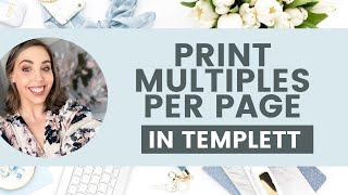 How to print multiple designs per page  Templett tutorial [upl. by Aicilihp623]