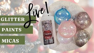 🔴 Best Glitter Ornament Method LIVE Craft With Me [upl. by Ayyidas]