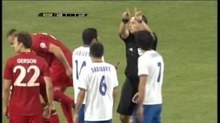 Subasic sent off for a dangerous tackle  Azerbaijan vs Luxembourg [upl. by Ahsikyt]