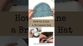 How to Line a Brimmed Hat With Fleece  Easy Sew in Technique [upl. by Melentha]