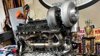 diy n54 single turbo manifold pt2 [upl. by Rosetta]