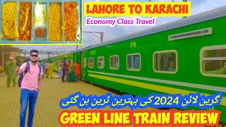 Green Line Express Economy Class Review 2024  Lahore to Karachi Best Train 😍 [upl. by Llecrep483]