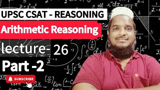 ARITHMETIC REASONINGPart2 Reasoning  UPCCSAT Lecture26 తెలుగు [upl. by Nnylrahc]