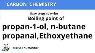 Arrange in order of their increasing boiling point pentan1ol n butane pentanal ethoxyethane [upl. by Worthy]