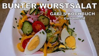 BUNTER WURSTSALAT mit Gemüse einfach schnell und lecker [upl. by Aurore]