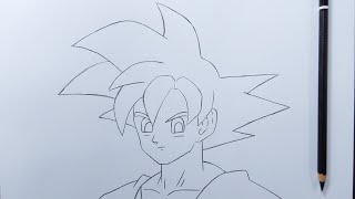 How To Draw Songoku Super Saiyan God [upl. by Nowaj]