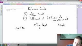 Part 1  Relevant Costs for Decision Making  Sunk and Differential Costs [upl. by Ayanet]