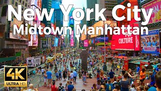 New York City Walking Tour Part 1  Midtown Manhattan 4k Ultra HD 60fps – With Captions [upl. by Nodal]