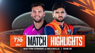 2024 Abu Dhabi T10 I Match 29 Highlights New York Strikers vs Delhi Bulls  Season 8 [upl. by Zedekiah]