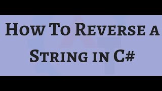 How to Reverse a String in WPF using C  Interview Tutorial for Beginners WPF StringReverse [upl. by Sculley]