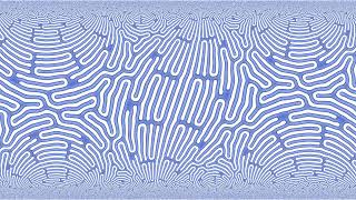 GrayScott reaction diffusion simulation on the hyperbolic orbifold 3222 [upl. by Ahsoet]