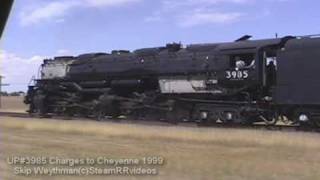 Union Pacific 3985 Catches FIRE on 1999 excursion [upl. by Cherey]