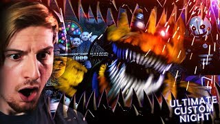 UH WHY ARE WE IN AN ANIMATRONICS MOUTH  2020 mode win  FNAF Ultimate Custom Night [upl. by Nylinnej]