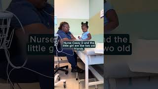 Cute toddler and caring nurse share an adorable doctors office chat  Humankind shorts goodnews [upl. by Strephonn]