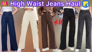 High Waist Jeans Haul  Must have denims  Akankshi Singh fashion myntra flipkart haul [upl. by Naut]