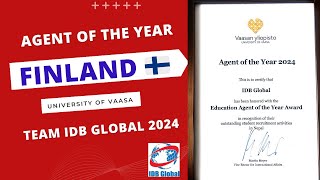 FINLAND AGENT of The year 2024 is now IDB GLOBAL [upl. by Jola]